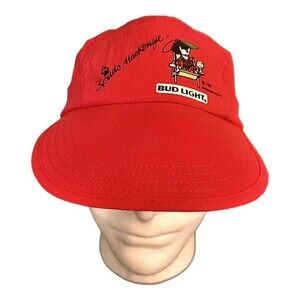 Vintage 80’s Spuds McKenzie Bud Light Flex Fit Visor Bill Hat NWOT